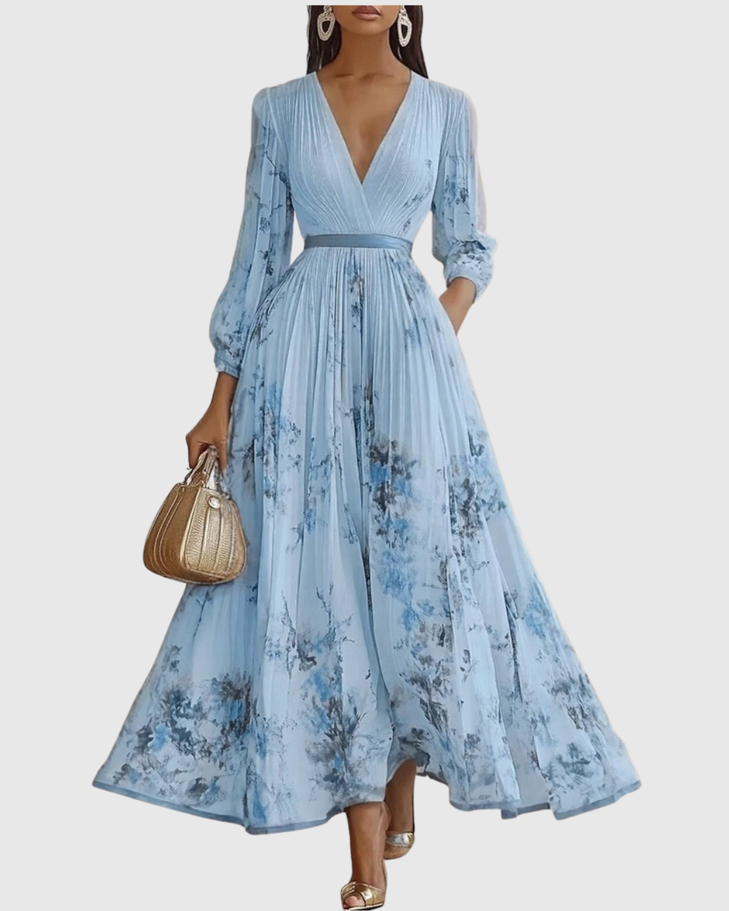 Pleated Resort Maxi Dress