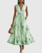 Pleated Resort Maxi Dress