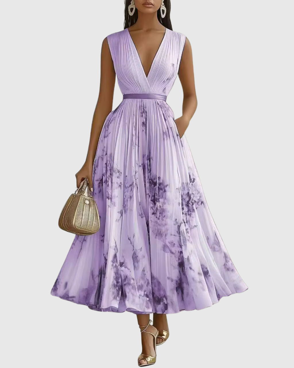 Pleated Resort Maxi Dress
