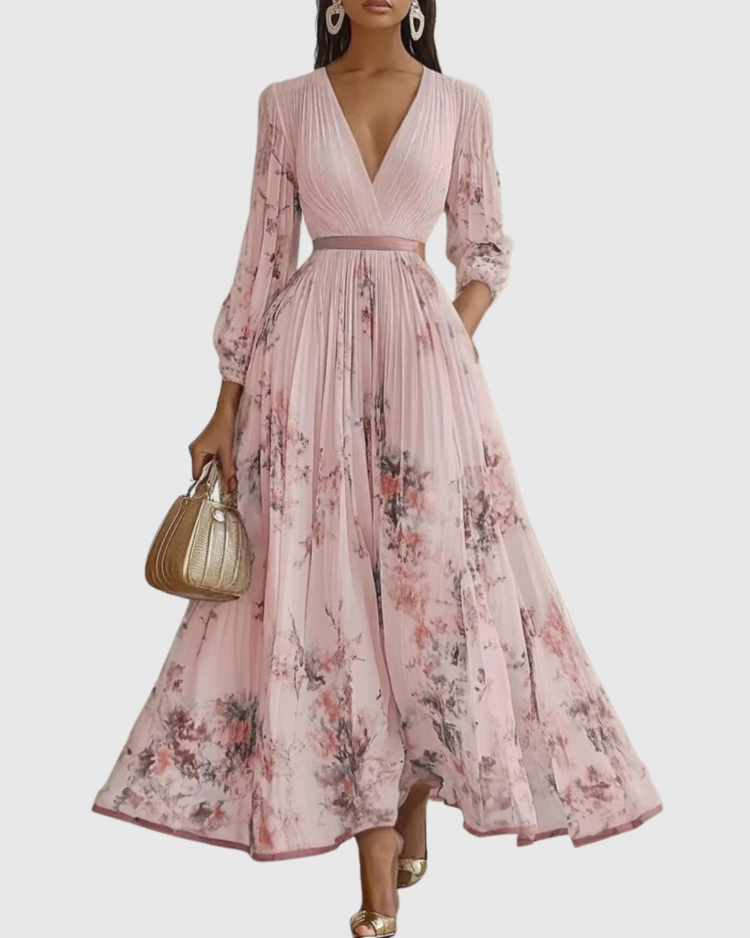 Pleated Resort Maxi Dress