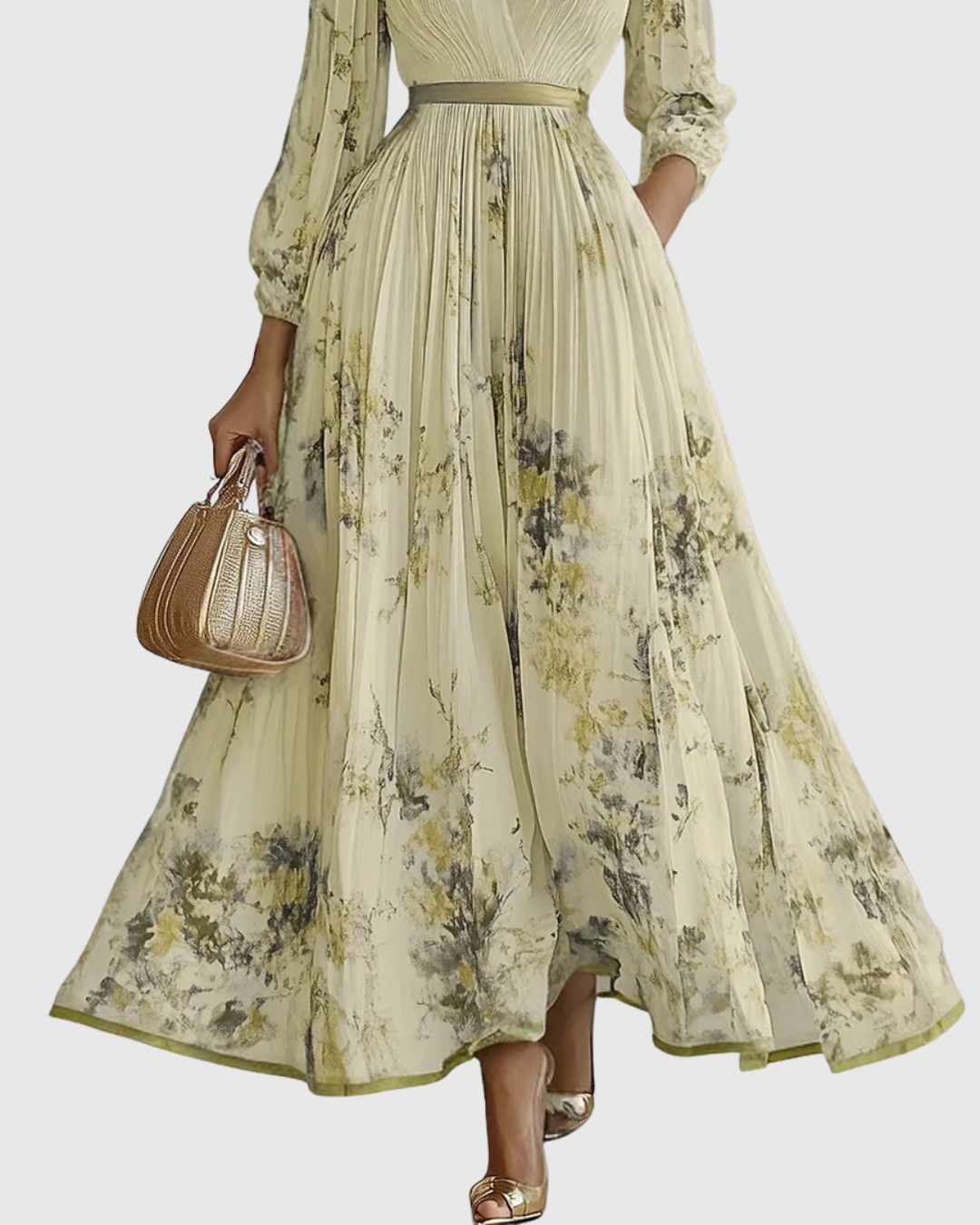 Pleated Resort Maxi Dress