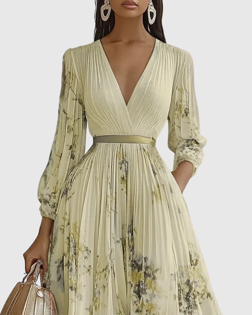 Pleated Resort Maxi Dress