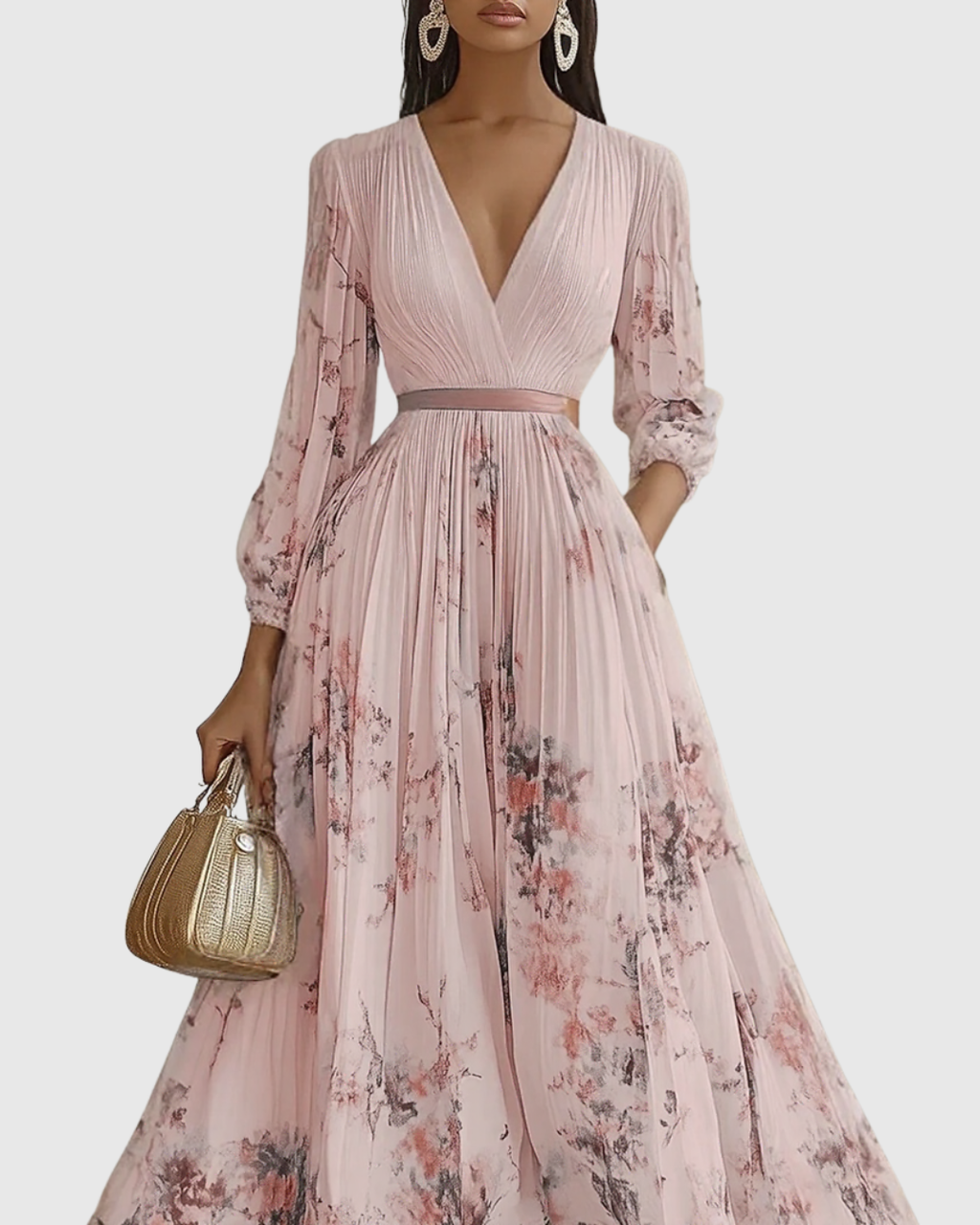 Pleated Resort Maxi Dress