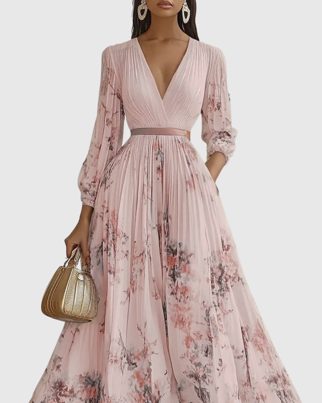 Pleated Resort Maxi Dress