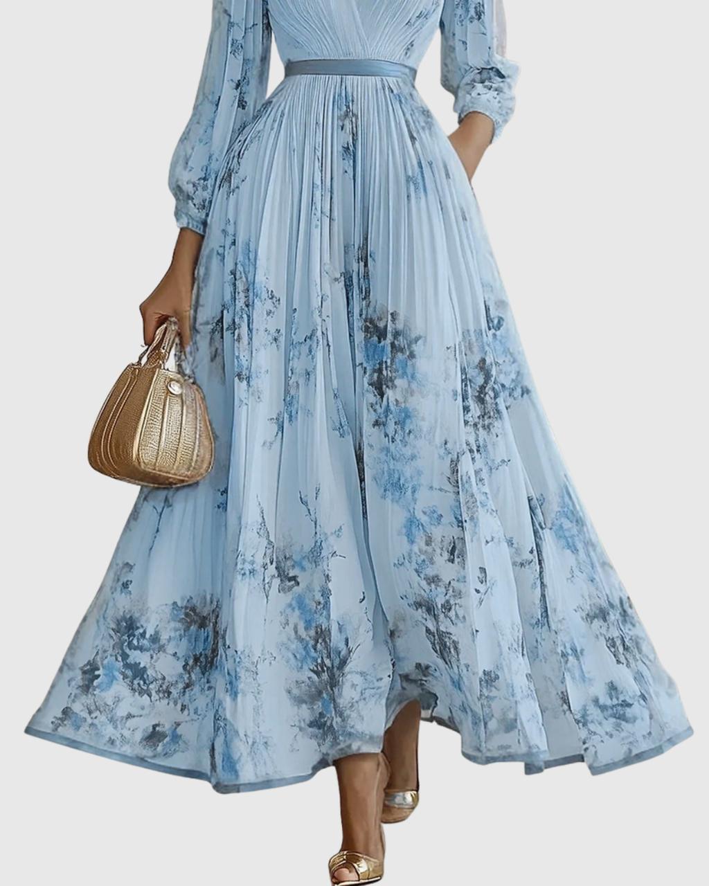 Pleated Resort Maxi Dress
