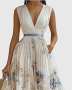 Pleated Resort Maxi Dress