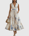 Pleated Resort Maxi Dress