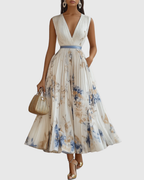Pleated Resort Maxi Dress